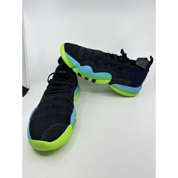 Adidas Trae Young Basketball Shoes Black Blue H06473 Mens Size